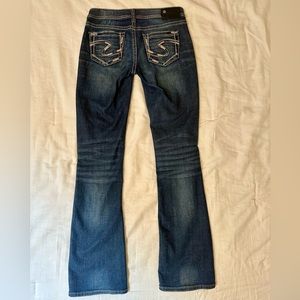 Silver Aiko Mid Bootcut Jeans Size 26, length 33.